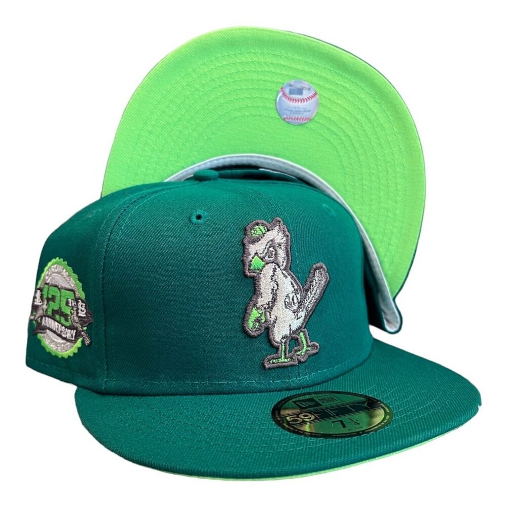 New Era St. Louis Cardinals Slime Pack 59FIFTY Fitted Hat 125 Year Patch